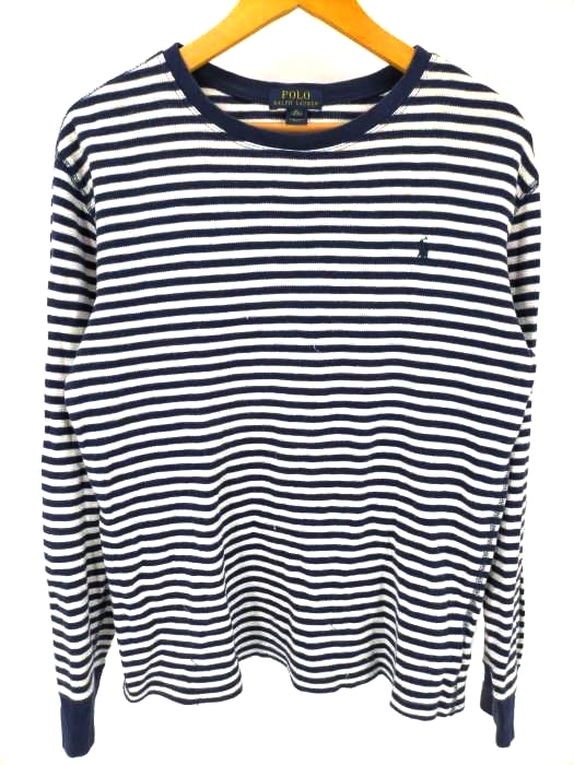 POLO RALPH LAUREN(ポロラルフローレン) ワンポイント刺しゅう コットンボーダー ワッフルL/S TEE メンズ JPN：XL