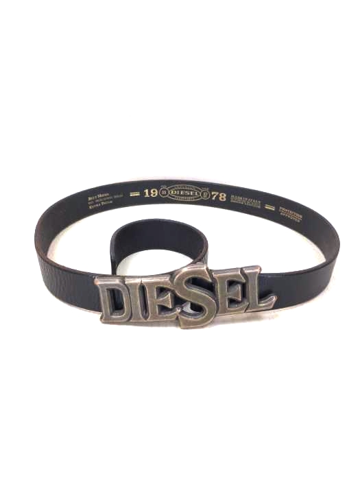 ディーゼル DIESEL ロゴバックル レザーベルト メンズ 表記無