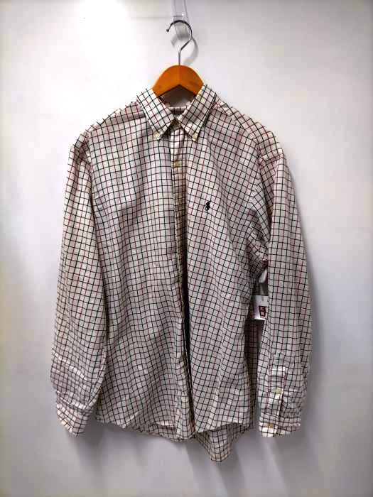 ラルフローレン RALPH LAUREN 90S CLASSIC FIT スモールポニー刺繍チェックBDシャツ メンズ import：L