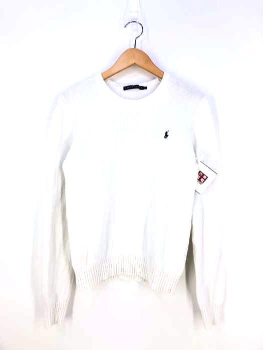 ラルフローレン RALPH LAUREN ポニー刺繍コットンニットセーター レディース LL