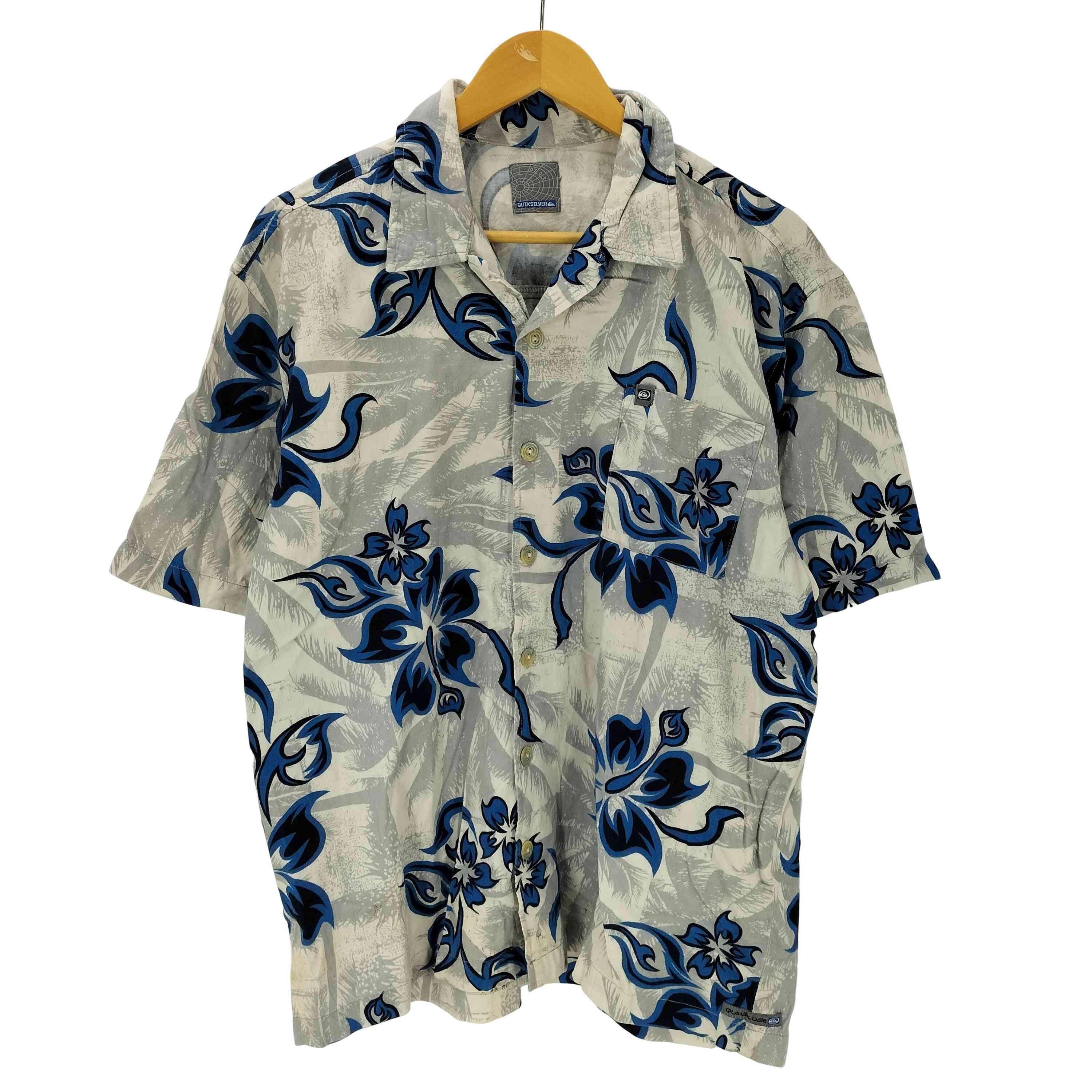 Quiksilver(クイックシルバー) 00S 総柄 フラワー パターン S/S 開襟 オープンカラー シャツ メンズ 表記無 【中古】【ブランド古着バズ