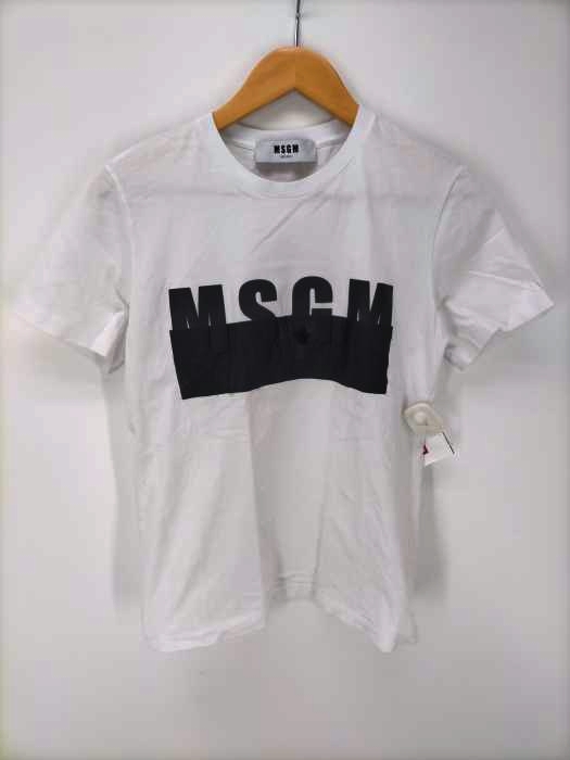 MSGM(エムエスジーエム) クルーネック ロゴ Tシャツ レディース import：XS