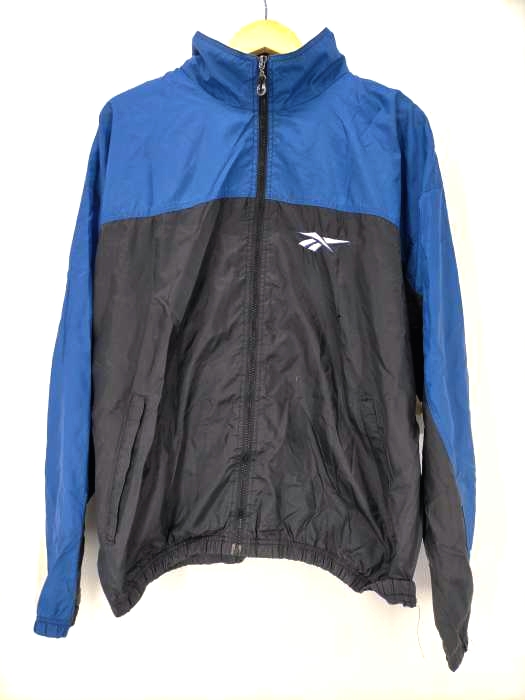 Reebok(リーボック) 90S アシンメトリー ビッグロゴ ナイロンジャケット メンズ import：L