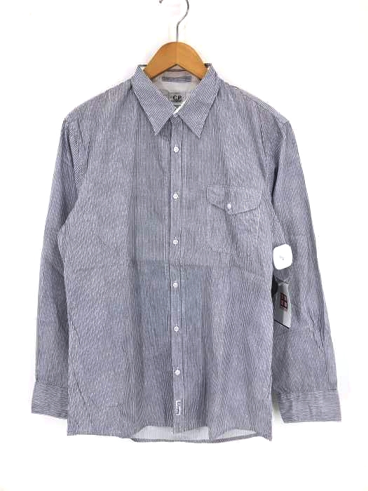 C.P.COMPANY(シーピーカンパニー) ナイロンブレンド L/S ストライプシャツ メンズ import：M
