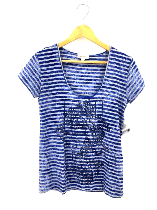 DIESEL(ディーゼル) Uネック ボーダープリントカットソー レディース import:S
