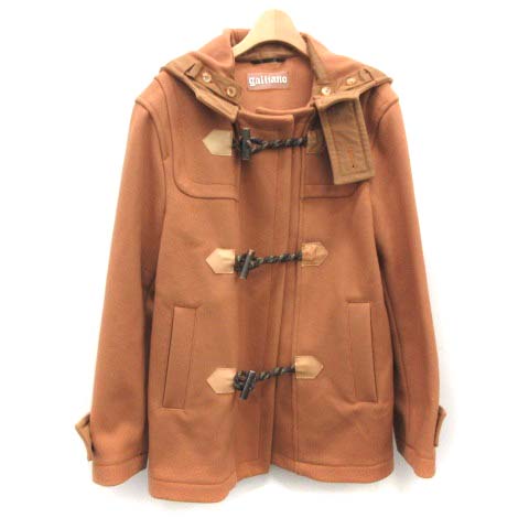 USED古着(ユーズドフルギ) {{GALLIANO}} 30/44 XS ダッフルコート アウター ショート フード 茶 キャメル /TK メンズ メンズ  30/44（XS）