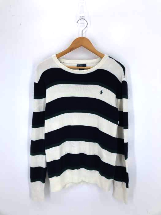 Polo by RALPH LAUREN(ポロバイラルフローレン) ワンポイントロゴ ボーダーニット レディース import：XL