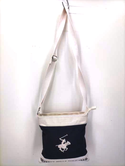 BEVERLY HILLS POLO CLUB(ビバリーヒルズポロクラブ) キャンバス 刺繍ショルダーバッグ レディース 表記無