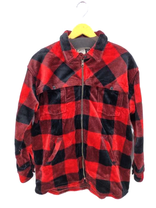 LAUREN RALPH LAUREN(ローレンラルフローレン) 90S USA製 チェックベロアハンティングジャケット メンズ import：L