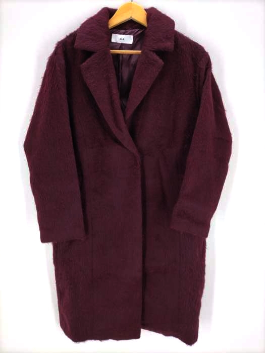 スライ SLY SHAGGY CHECK OVER COAT レディース  2