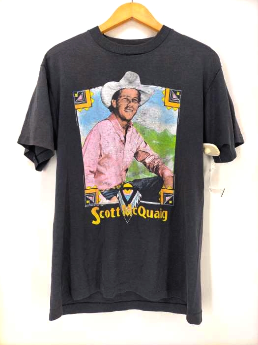 USED古着(ユーズドフルギ) 90s USA製 SCREEN STARS BESTボディ SCOTT McQUAIG シングルステッチ コピーライト1991 プリント Tシャツ メンズ import：L