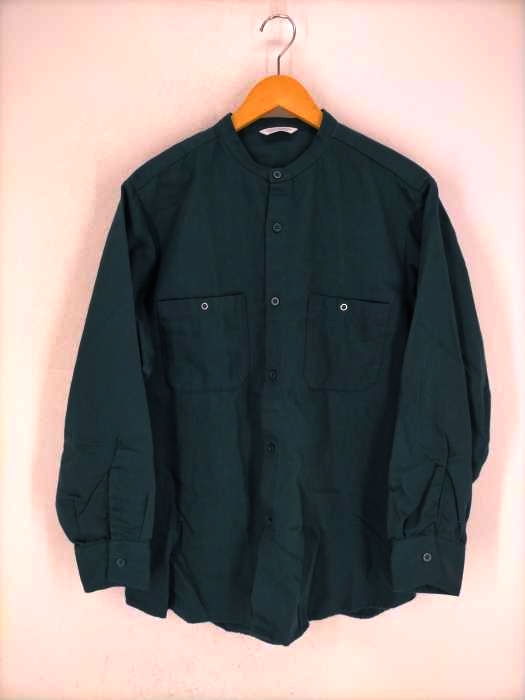 JOURNAL STANDARD(ジャーナルスタンダード) TC ストライプ バンドカラーシャツ メンズ  L