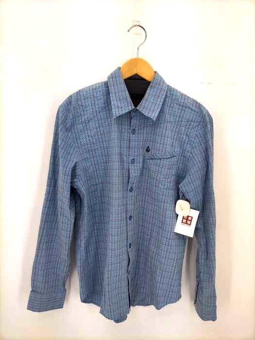 ヴォルコム VOLCOM 胸元ロゴ ロングスリーブチェックシャツ メンズ JPN：M