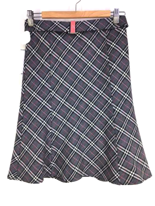 BURBERRY BLUE LABEL(バーバリーブルーレーベル) ひざ丈ベルト付きスカート レディース  36