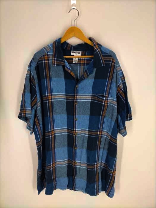 KING SIZE(キングサイズ) 90-00Sリネンレーヨン ビッグサイズシャツ メンズ  4XL