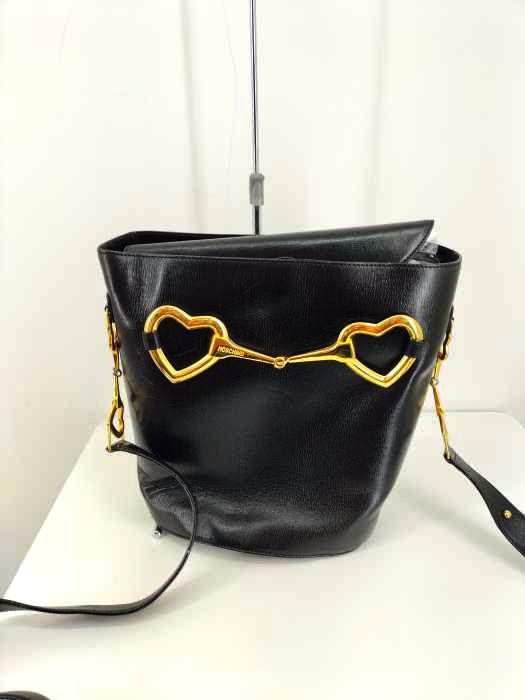 モスキーノ MOSCHINO ハート レザースクエアショルダーバッグ レディース 表記無