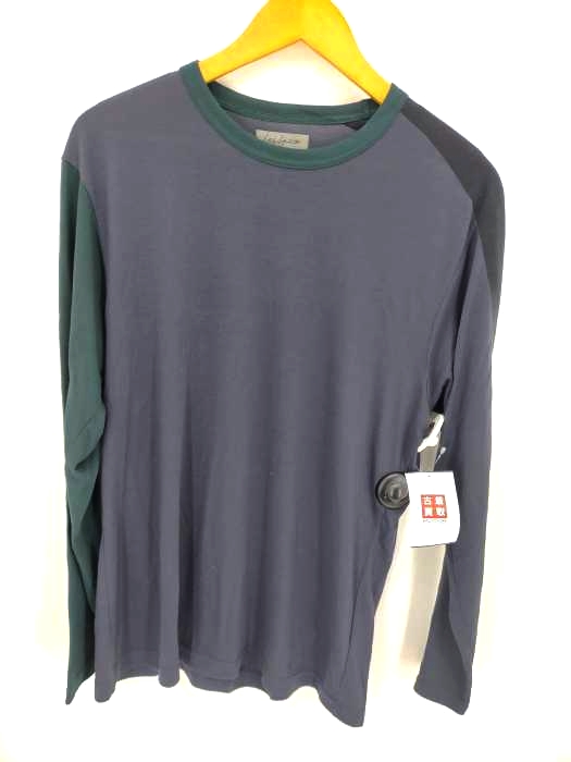 ヨウジヤマモトプールオム Yohji Yamamoto POUR HOMME 14SS バインダーネック切替L/Sカットソー メンズ JPN：3