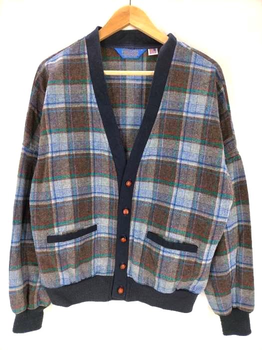 ペンドルトン PENDLETON 80S USA製 クルミボタン カーディガン メンズ import：M
