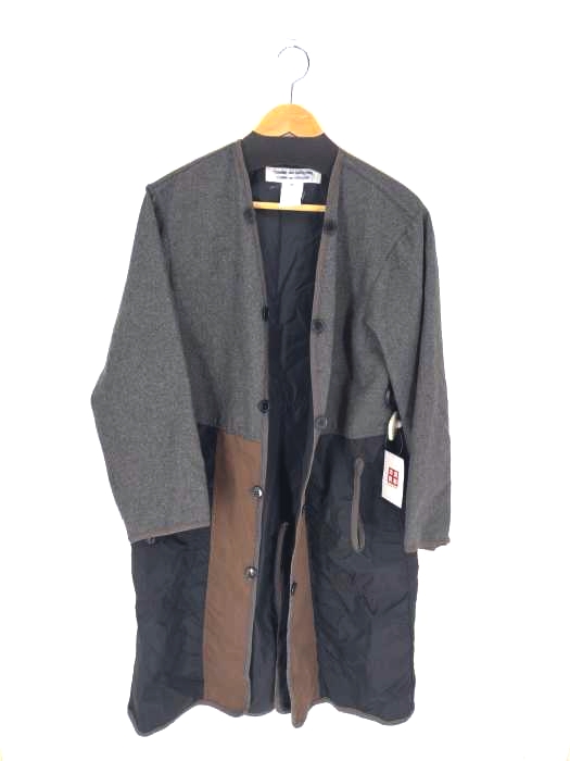コムデギャルソンコムデギャルソン COMME des GARCONS COMME des GARCONS 異素材切替 ノーカラーライナーコート ジャケット メンズ  XS