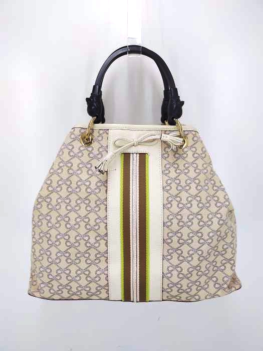 アニヤハインドマーチ ANYA HINDMARCH ストライプタッセルトートバッグ レディース  表記無
