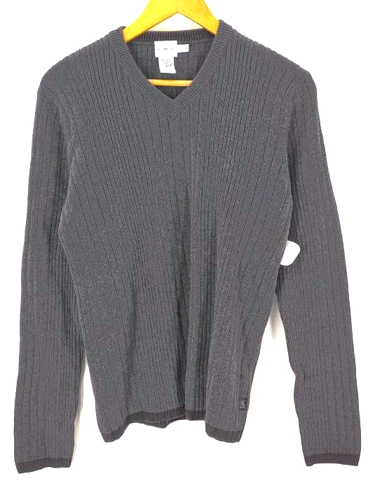 シーケーカルバンクライン ck Calvin Klein コットン Vネックニット メンズ import：M
