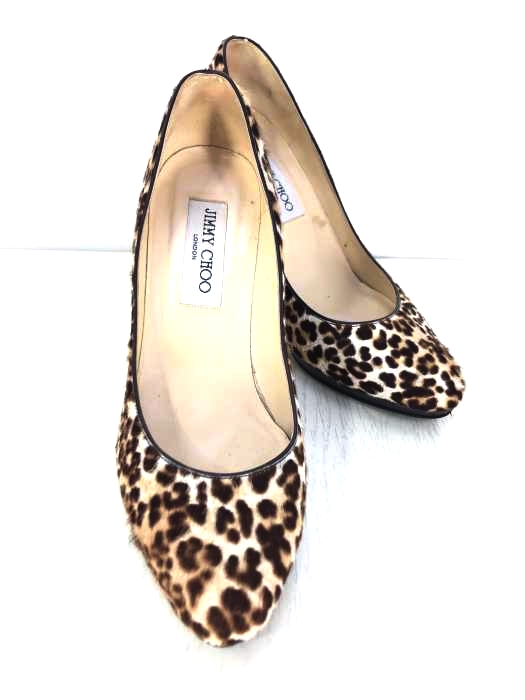 JIMMY CHOO(ジミーチュウ) ハラコレオパードパンプス レディース シューズ パンプス
