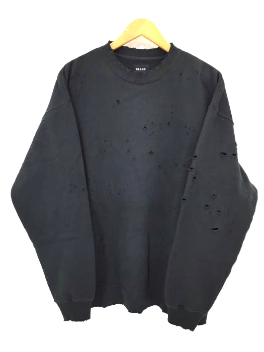 BEAMS(ビームス) 22SS ダメージ クルーネック スウェット メンズ JPN：M