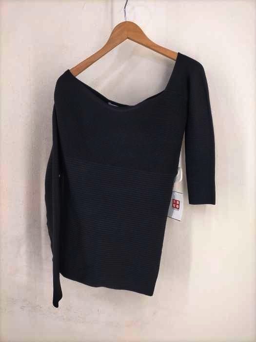 ZARA(ザラ) アシンメトリーデザインオフショルダーリブニット レディース JPN：M