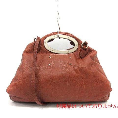 Martin Margiela(マルタンマルジェラ) マルタンマルジェラ Martin Margiela 11 ハンドバッグ ショルダーバッグ 2way レザー 巾着 茶色 ブラウン イタリア製 /YO11 レディース レディース