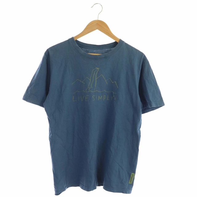 patagonia(パタゴニア) プリント Tシャツ カットソー 半袖 クルーネック M 青 ブルー /AA ■OS メンズ  M