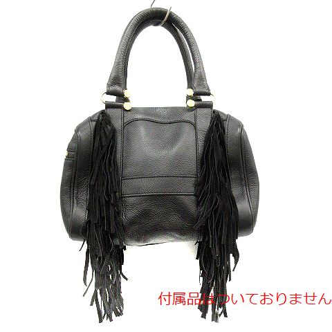 MYSUELLY(マイスエリ) バッグ ショルダー ハンド 2way ミニ レザー フリンジ 黒 ブラック /SR レディース レディース  実寸サイズをご参照ください。