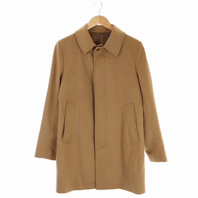 UNITED ARROWS green label relaxing(ユナイテッドアローズグリーンレーベルリラクシング) グリーンレーベルリラクシング ユナイテッドアローズ green label relaxing CASHMERE BLEND ウール カシミヤ混 ステンカラーコート アウター ミドル丈 S キャメル /HS ■EC メンズ メンズ  S