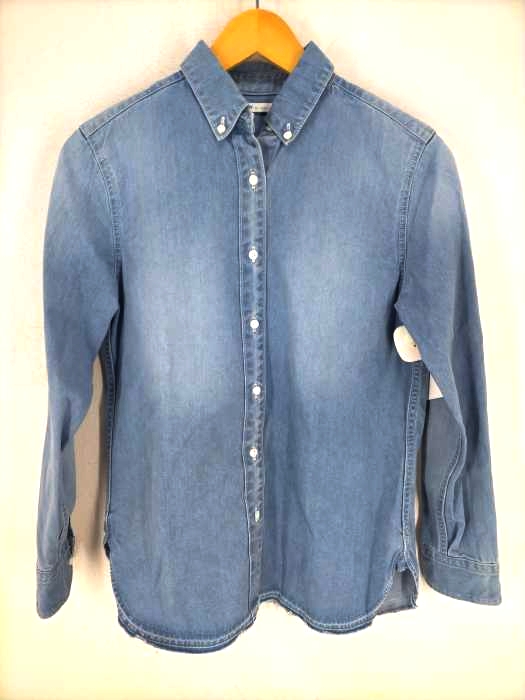 アッパーハイツ upper hights THE SHIRT 裾カットオフコットンデニムボタンダウンシャツ メンズ JPN：1