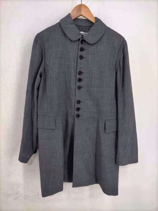 robe de chambre COMME des GARCONS(ローブドシャンブルコムデギャルソン) AD1998 99SS インサイドアウトデザイン多ボタン丸襟ロングジャケット レディース 表記無