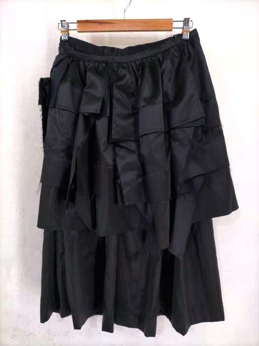COMME des GARCONS(コムデギャルソン) カットオフフリルサテンラップスカート レディース 表記無