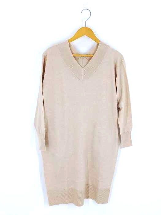 AZUL by moussy(アズールバイマウジー) VNECK KNIT ONEPIECE レディース  S