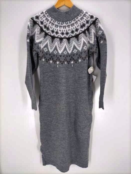 AZUL by moussy(アズールバイマウジー) 求心柄ニットワンピース レディース  S