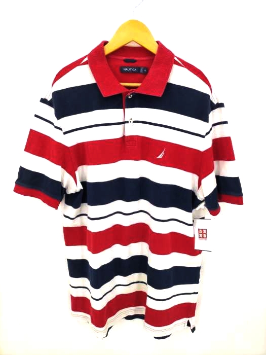 NAUTICA(ノーティカ) マルチカラーボーダーポロシャツ メンズ  XL
