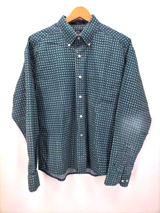 ドッカーズ DOCKERS WRINKLE FREE 総柄 BDシャツ メンズ  M
