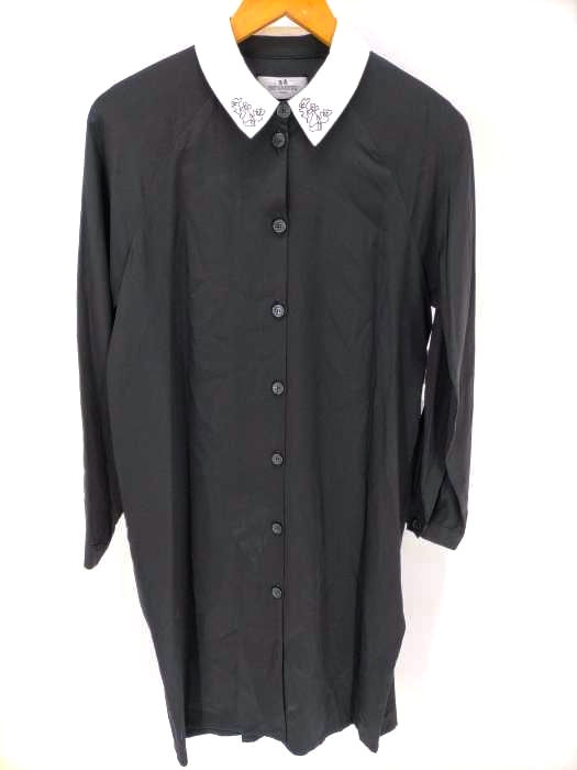 DEVASTEE(デヴァステ) 15AW 比翼 刺しゅう シャツワンピース レディース FR：36
