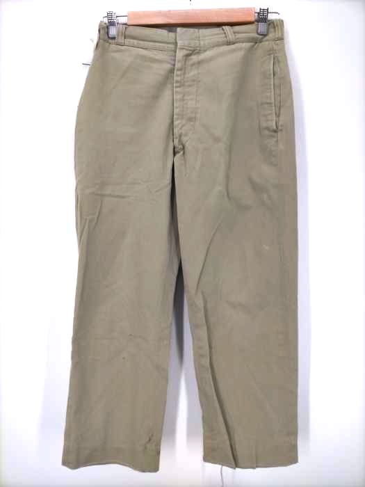 USED古着(ユーズドフルギ) U.S ARMY 68年製 コットンチノトラウザー RAPIDジップ メンズ  31X29