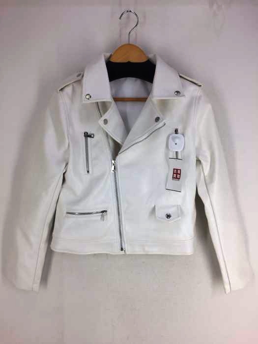 ユーズドフルギ USED古着 {{MIL UOSIYU}} フェイクレザーライダースジャケット レディース  L