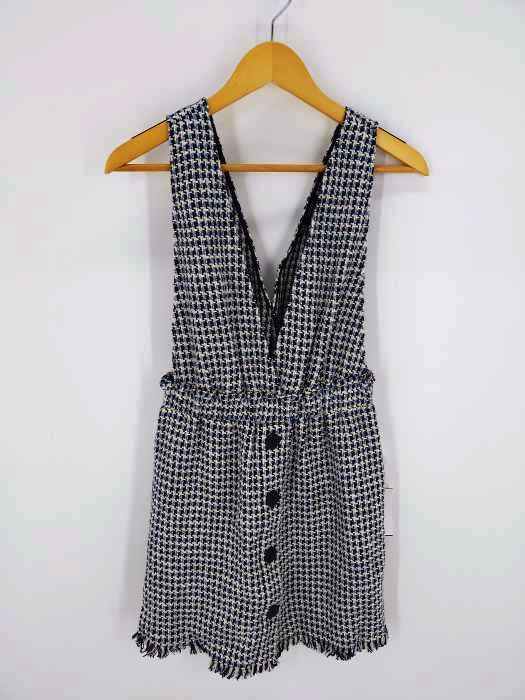 ザラ ZARA ノースリーブツイードワンピース レディース import：S