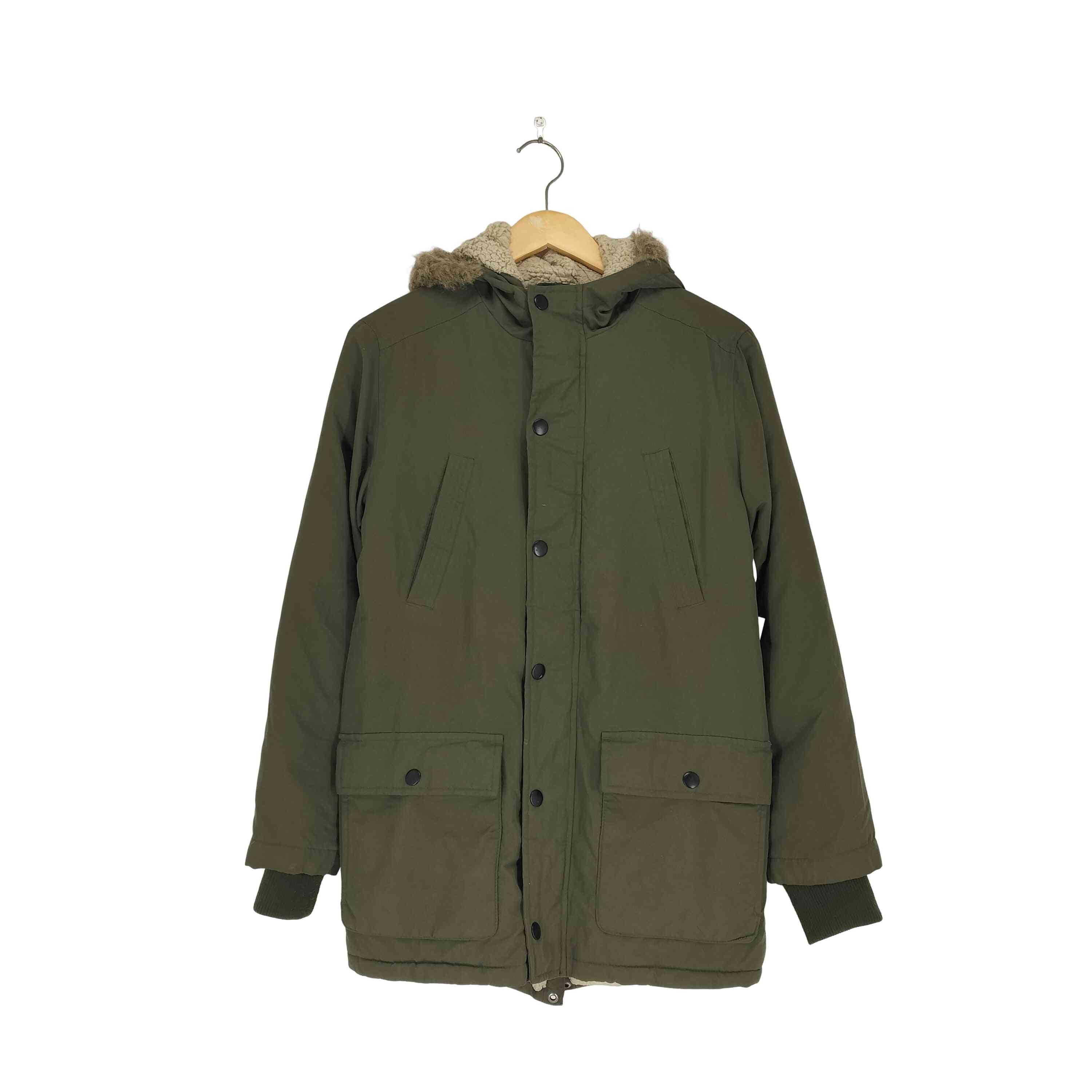 OLD NAVY(オールドネイビー) 裏ボア ミリタリーフーデッドジャケット レディース XL 14-16【中古】【ブランド古着バズストア】