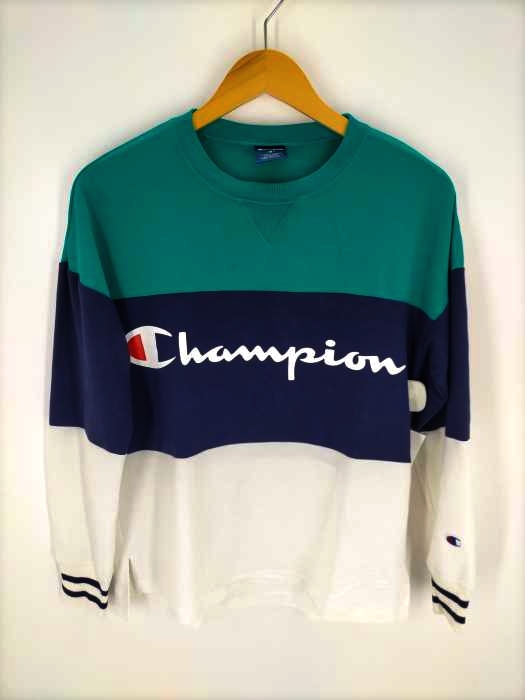 Champion(チャンピオン) スクリプトロゴ ボーダーロングスリーブTシャツ レディース JPN:M