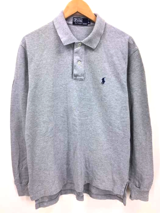 Polo by RALPH LAUREN(ポロバイラルフローレン) 刺繍ロゴ 長袖 ポロシャツ メンズ import：L