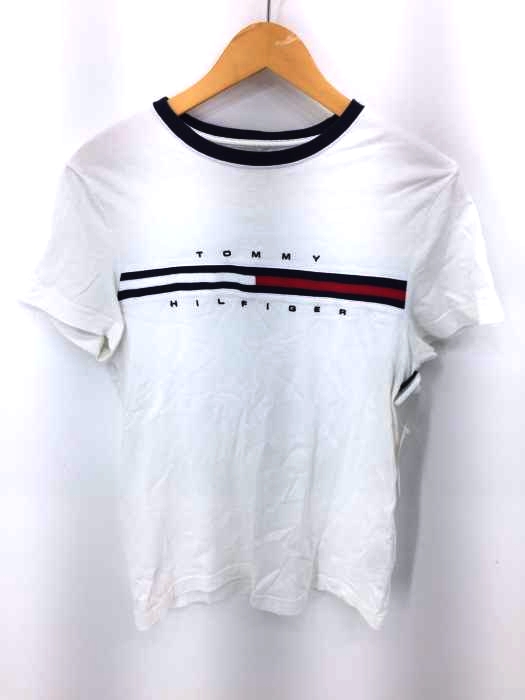 TOMMY HILFIGER(トミーヒルフィガー) ロゴ刺繍Tシャツ レディース import：S