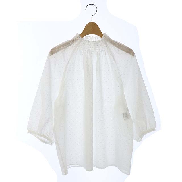 MACKINTOSH PHILOSOPHY(マッキントッシュフィロソフィー) スノーカットボイルブラウス プルオーバー 七分袖 38 白 ホワイト /HK ■OS レディース 38(日本サイズM相当)