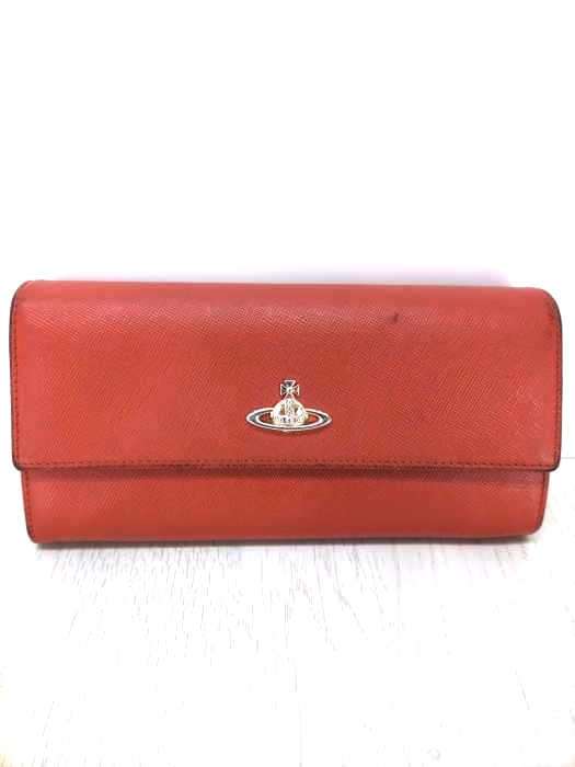 Vivienne Westwood(ヴィヴィアンウエストウッド) オーブモチーフレザー長財布 レディース 表記無