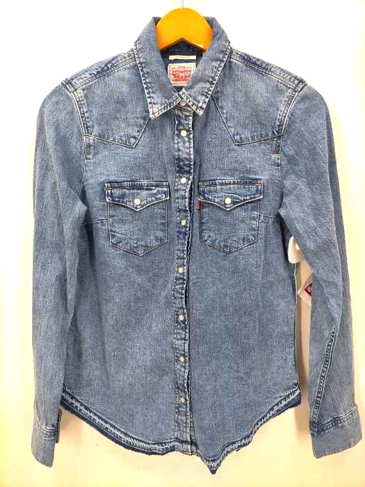 Levis(リーバイス) classic fit スリランカ製 デニムウエスタンシャツ レディース JPN：XS